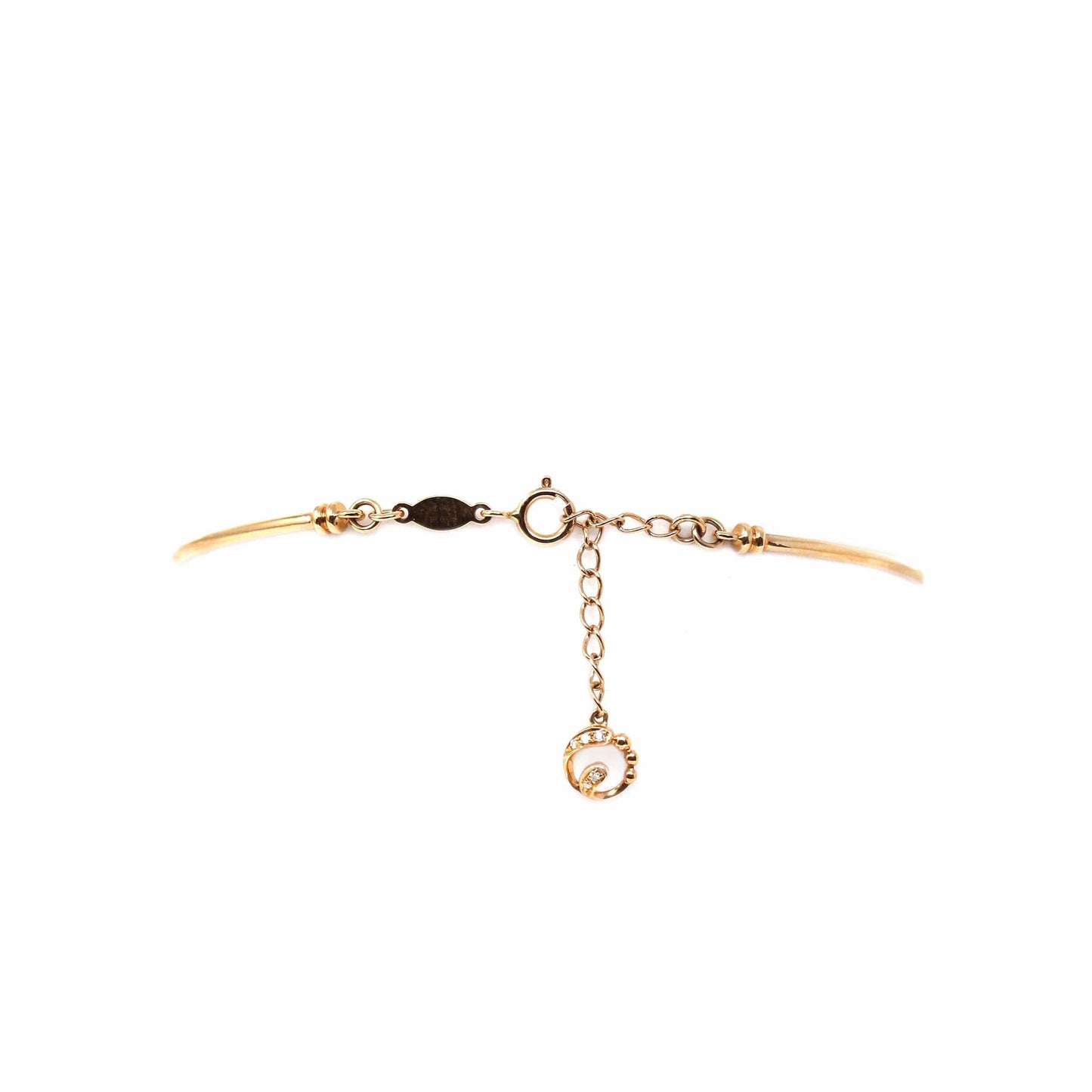 RealJade® Co. Gold Jade Bracelet   18k Rose Gold "Morning Glory" Half Bracelet Bangle with Green Imperial Jade & Diamonds