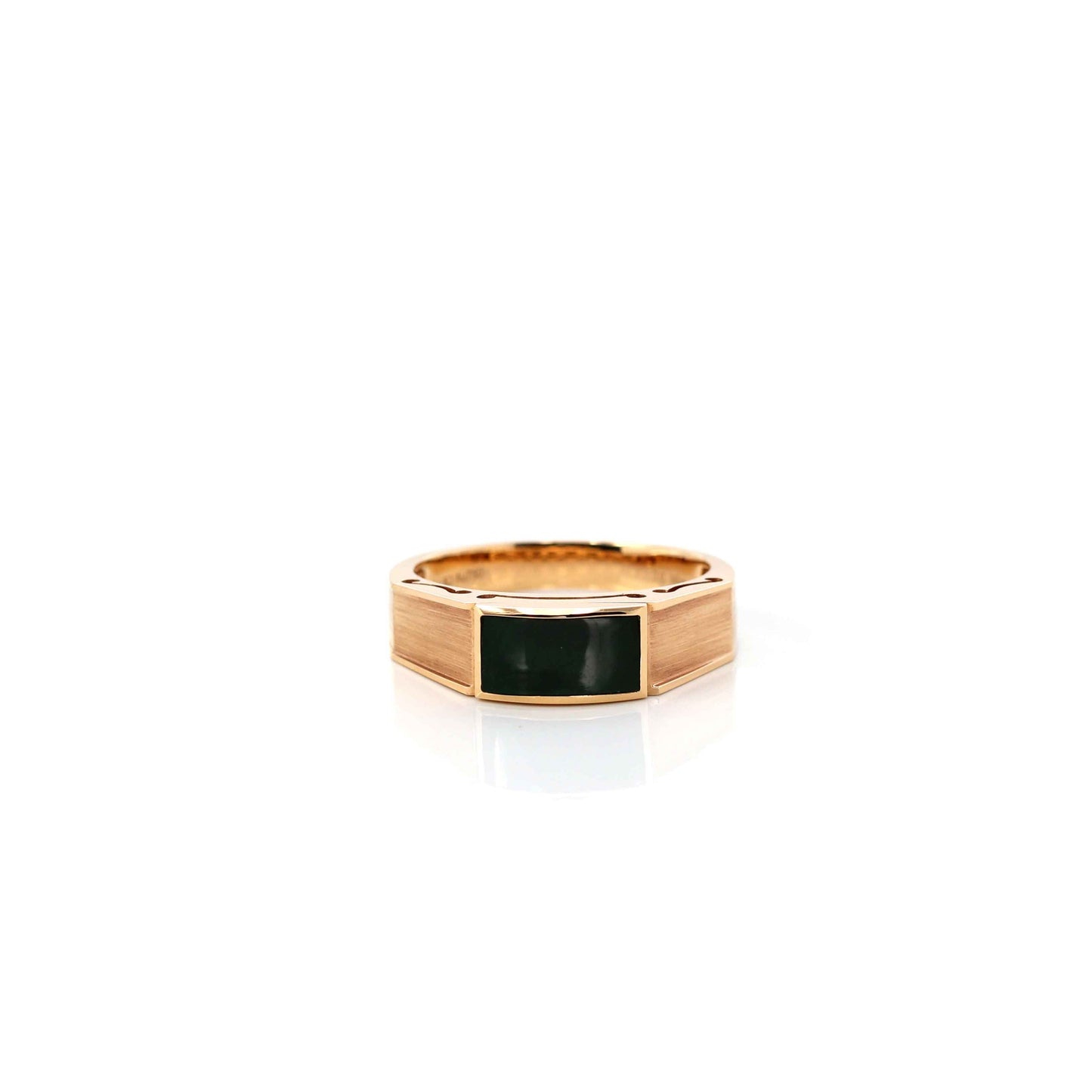 Load image into Gallery viewer, RealJade® Co. Genuine Burmese Deep Green Jadeite Jade Ring For Women For Men Pinky Ring

