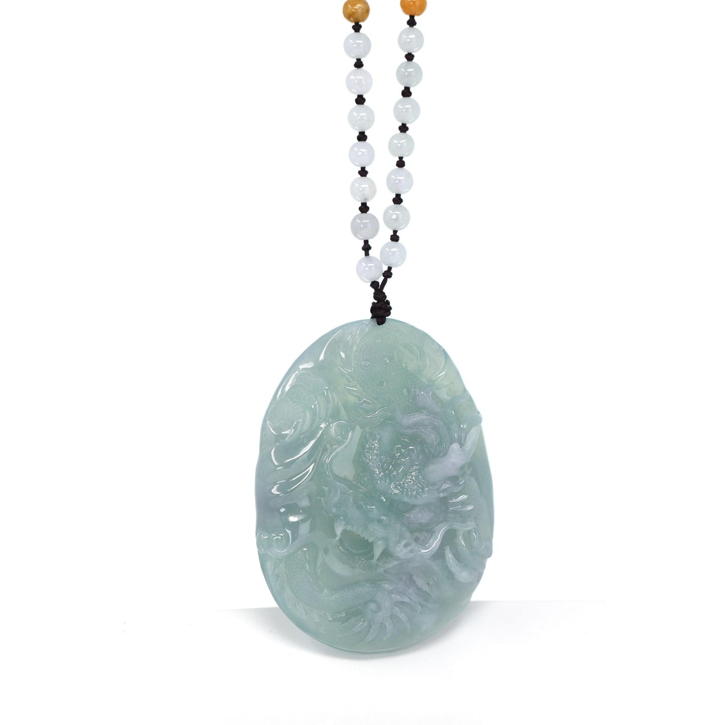 Baikalla™ The Dragon Natural Jadeite Jade Blue Green Pendant Necklace, Real Jade Jewelry, Happy Valley, Oregon
