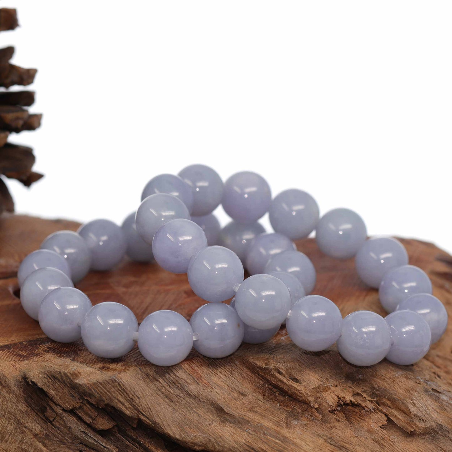Jadeite Jade 13mm Round Purple Lavender Beads Bracelet, Real jade Jewelry, RealJade Co..com Jewelry, 