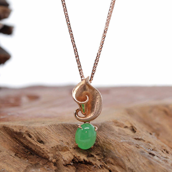 Load image into Gallery viewer, Genuine Jadeite Jade Pendant with Diamonds
