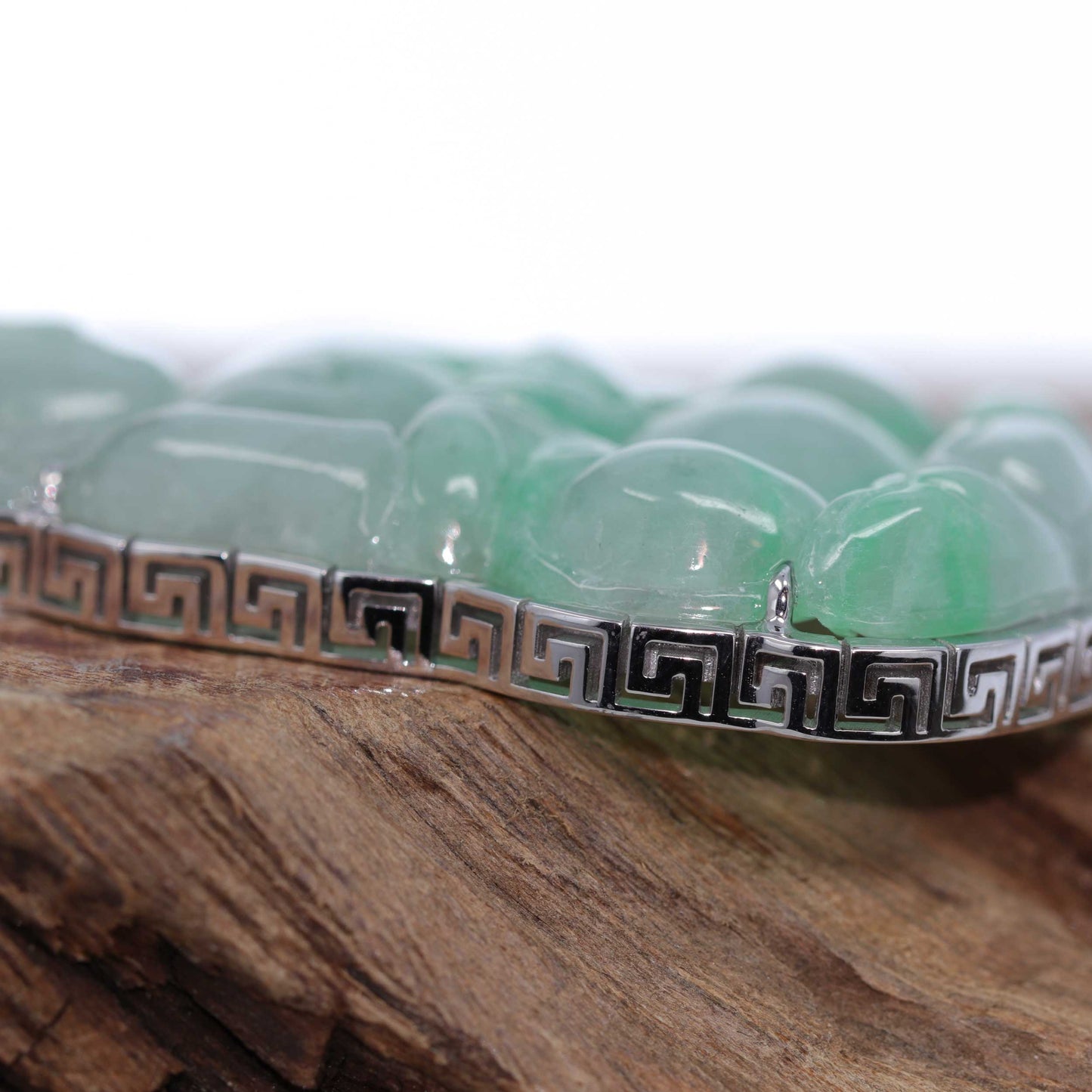  Genuine Burmese Jadeite Jade Guanyin Necklace With Good Luck Design