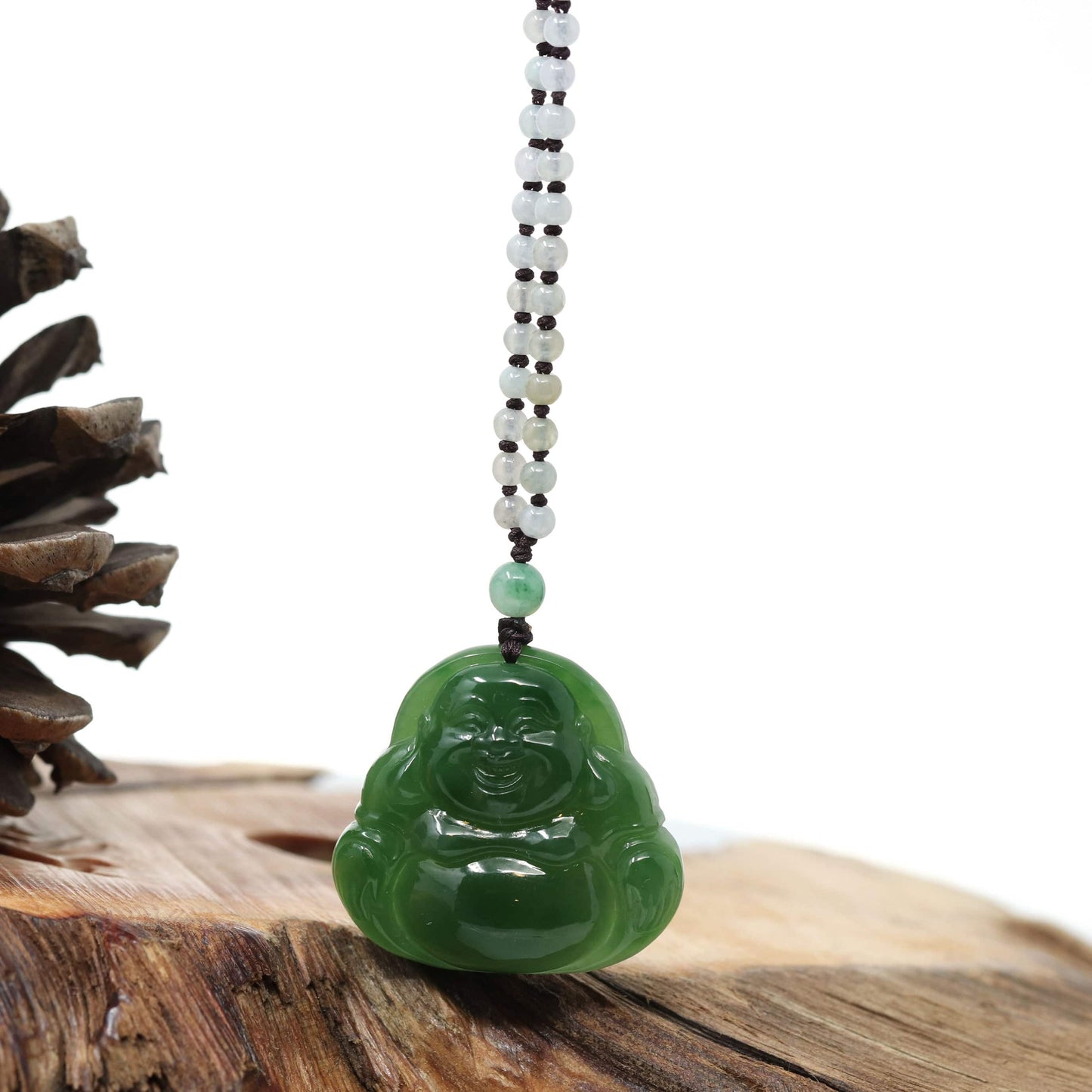 Jade Buddha Gold Outlined Necklace ~ Good Luck & Fortune – Shop Spiritual  and Paid