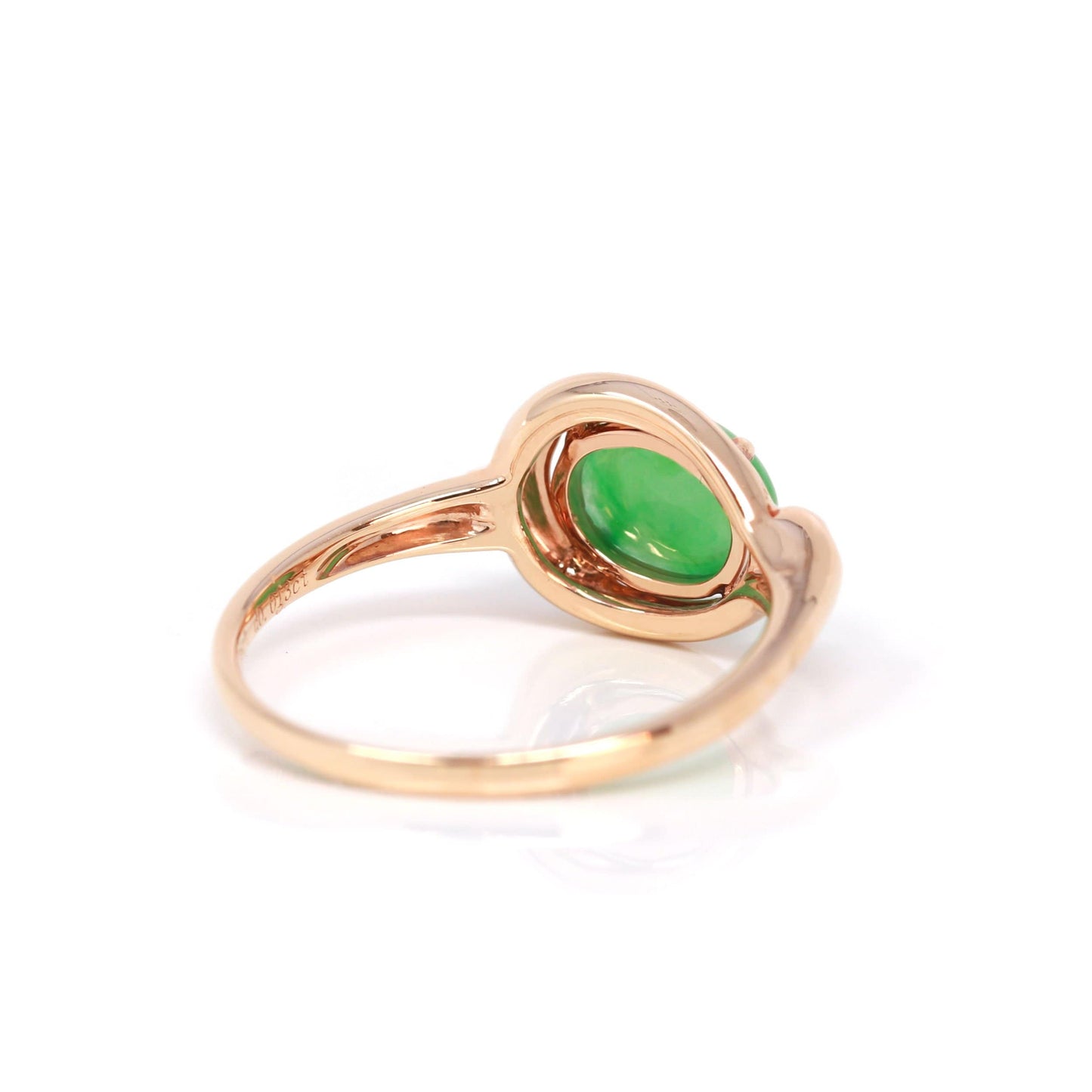 Load image into Gallery viewer, RealJade® &amp;quot;Daria&amp;quot; 18k Rose Gold Natural Imperial Jadeite Engagment Ring
