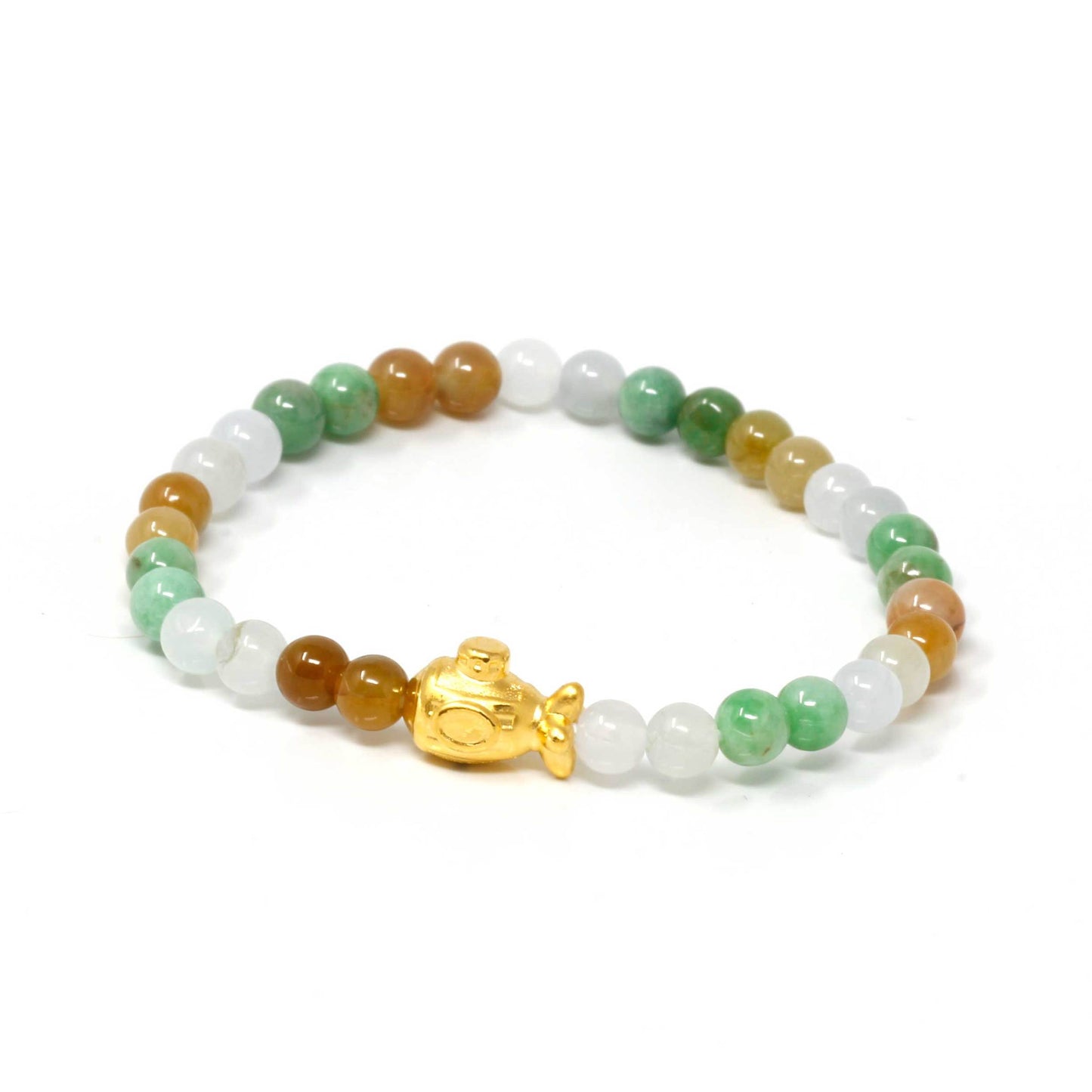 Buy GEMTUB Multicolor Gold Plated Feng Shui Tiger Jade Temperature  Discoloration Color Changing Pixiu Om Mani Bracelet Wealth Good Luck Dragon  with 10 mm Beads Size for Unisex Adults (pack of 2)