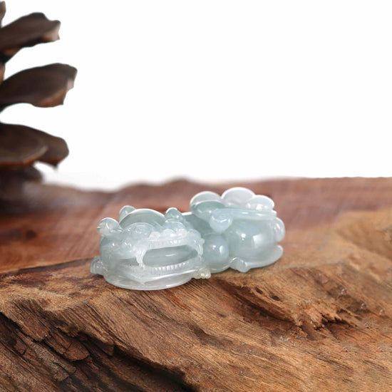 Genuine Burmese Ice Jadeite Jade PiXiu Pendant Necklace