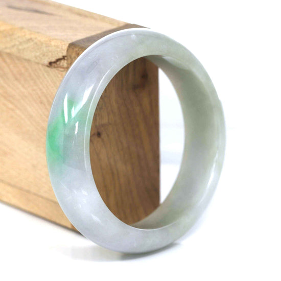 Load image into Gallery viewer, High-quality Lavender-Green Natural Burmese Jadeite Jade Bangle (57.08 mm ) #485
