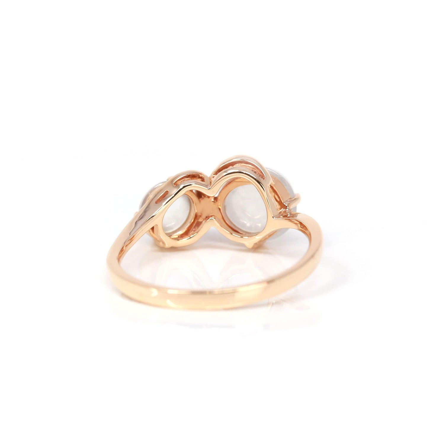 Load image into Gallery viewer, RealJade® &amp;quot;Jules&amp;quot; 18k Rose Gold Natural Ice Jadeite Engagement Ring With Rubys &amp;amp; Diamonds
