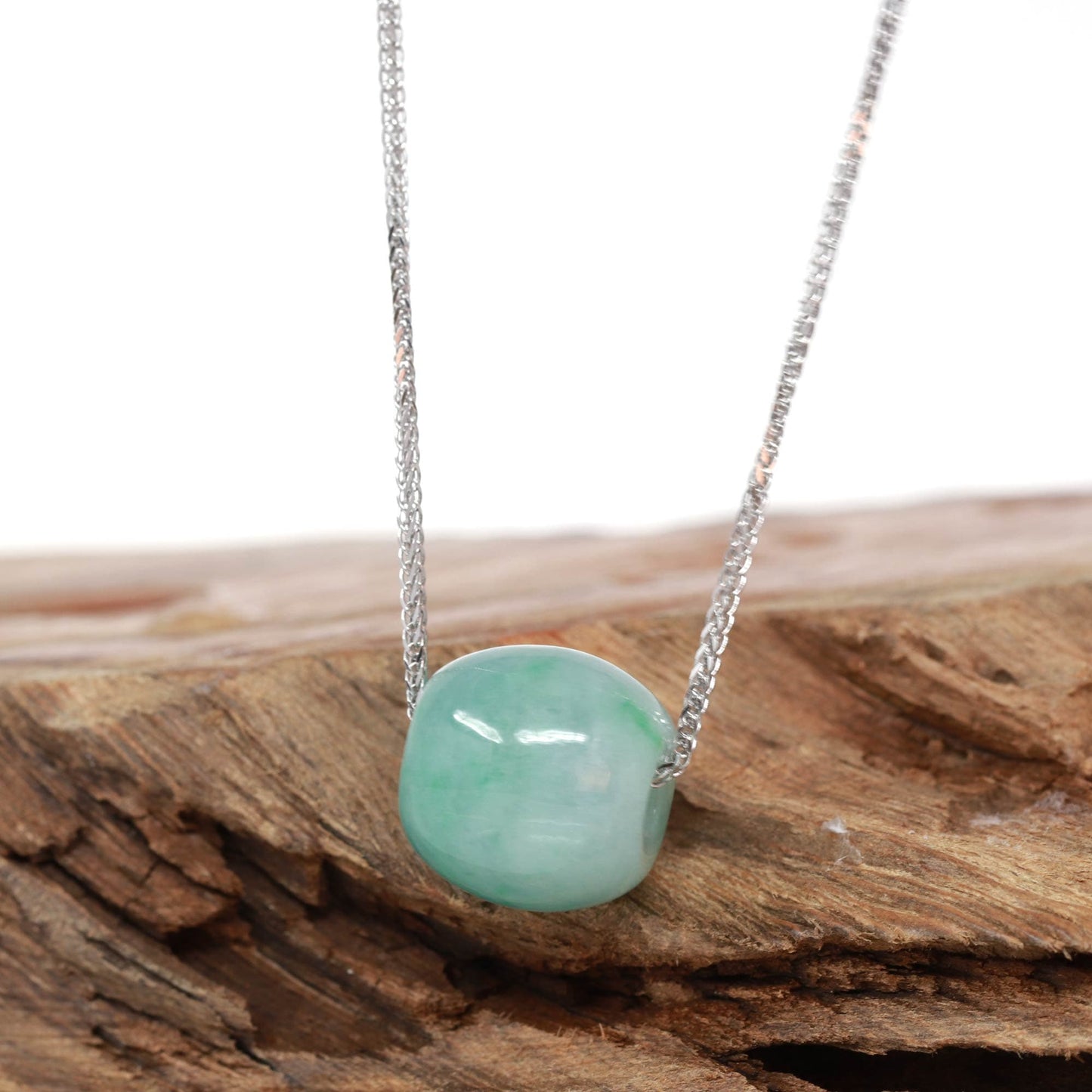 Load image into Gallery viewer, RealJade™ &amp;quot;Good Luck Button&amp;quot; Necklace Real Blue-Green Jade Lucky TongTong Pendant Necklace
