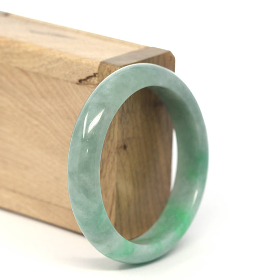 Genuine Burmese Forest Green Jadeite Jade Bangle Bracelet (56.03 mm) #223