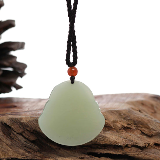 Load image into Gallery viewer, RealJade Co.® &amp;quot;Goddess of Compassion Buddha&amp;quot; Genuine HeTian White Nephrite Jade Guanyin Carving Pendant Necklace-RealJade Co.® Happy Valley Oregon
