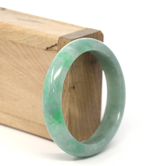 Genuine Burmese Forest Green Jadeite Jade Bangle Bracelet (56.03 mm) #223