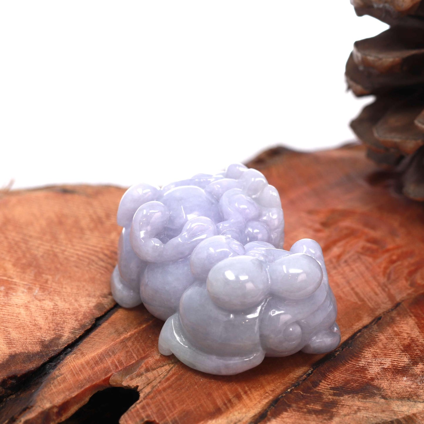 RealJade™ Pi Xiu Genuine Burmese Lavender Jadeite Jade PiXiu Pendant Necklace (FengShui Lucky)