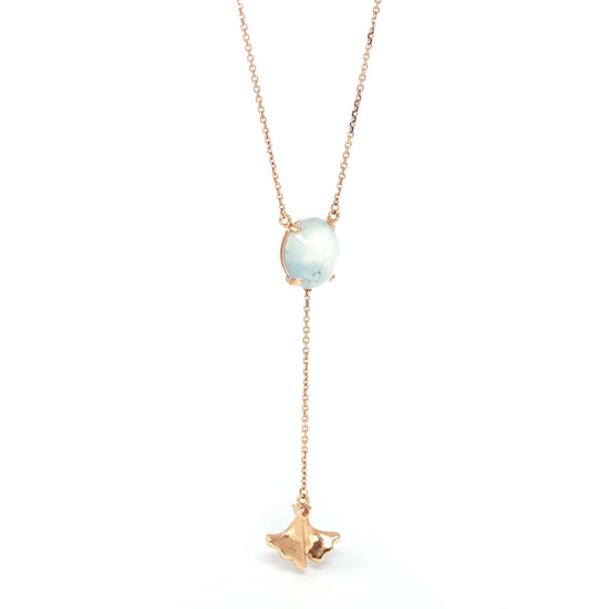 Load image into Gallery viewer, RealJade™ &amp;quot;Morning Glory&amp;quot; 18k Rose Gold Genuine Burmese Jadeite Necklace With Diamonds
