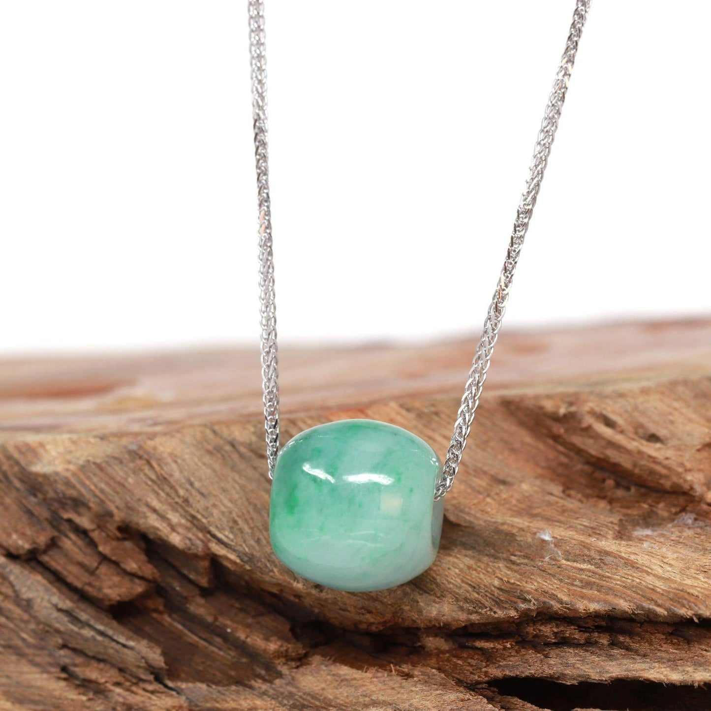 Load image into Gallery viewer, RealJade™ &amp;quot;Good Luck Button&amp;quot; Necklace Real Blue-Green Jade Lucky TongTong Pendant Necklace
