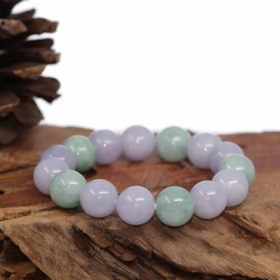 Natural Authentic Hetian Jade Qiemo Blue Old Round Bead Bracelet Simple  Generous Vintage National Style Gift Fashion Men Women - AliExpress