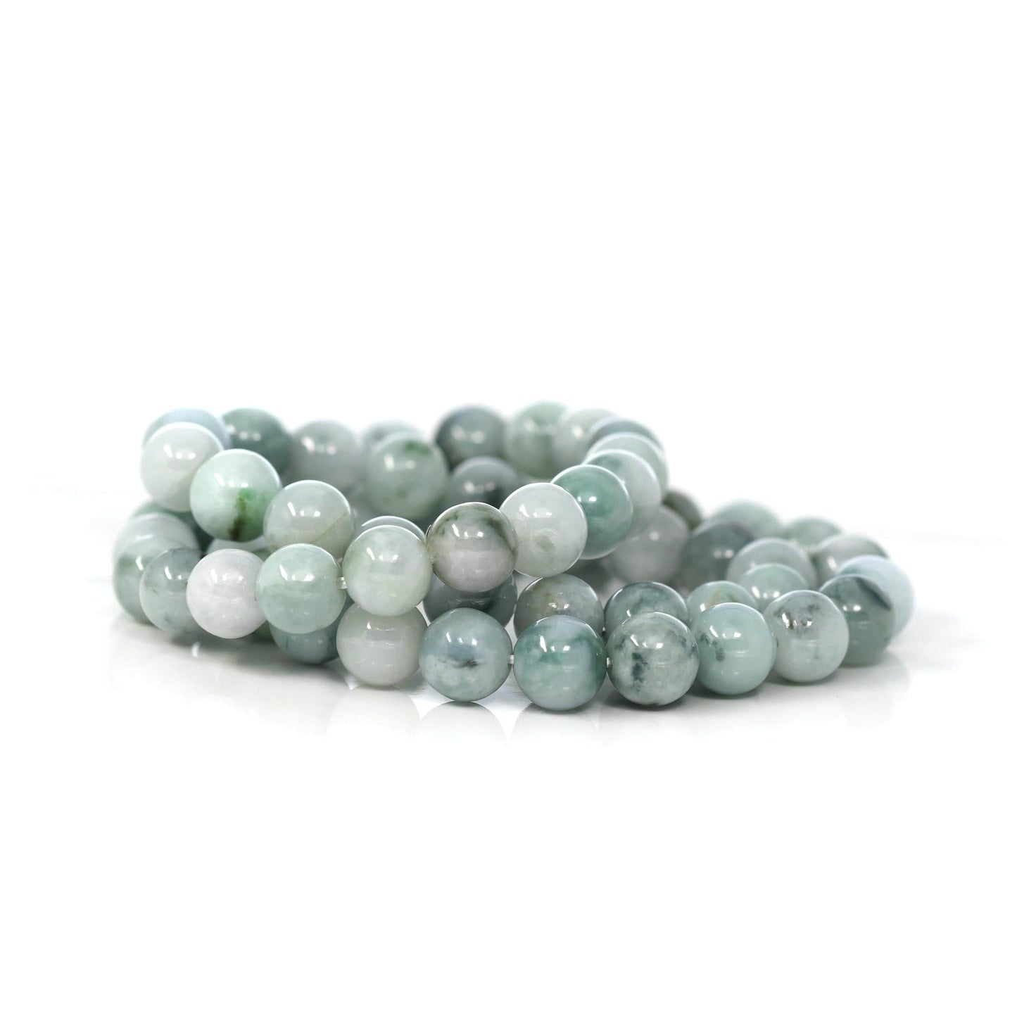 Load image into Gallery viewer, Jadeite Jade 10mm Round Blue Green Beads Bracelet (10mm)
