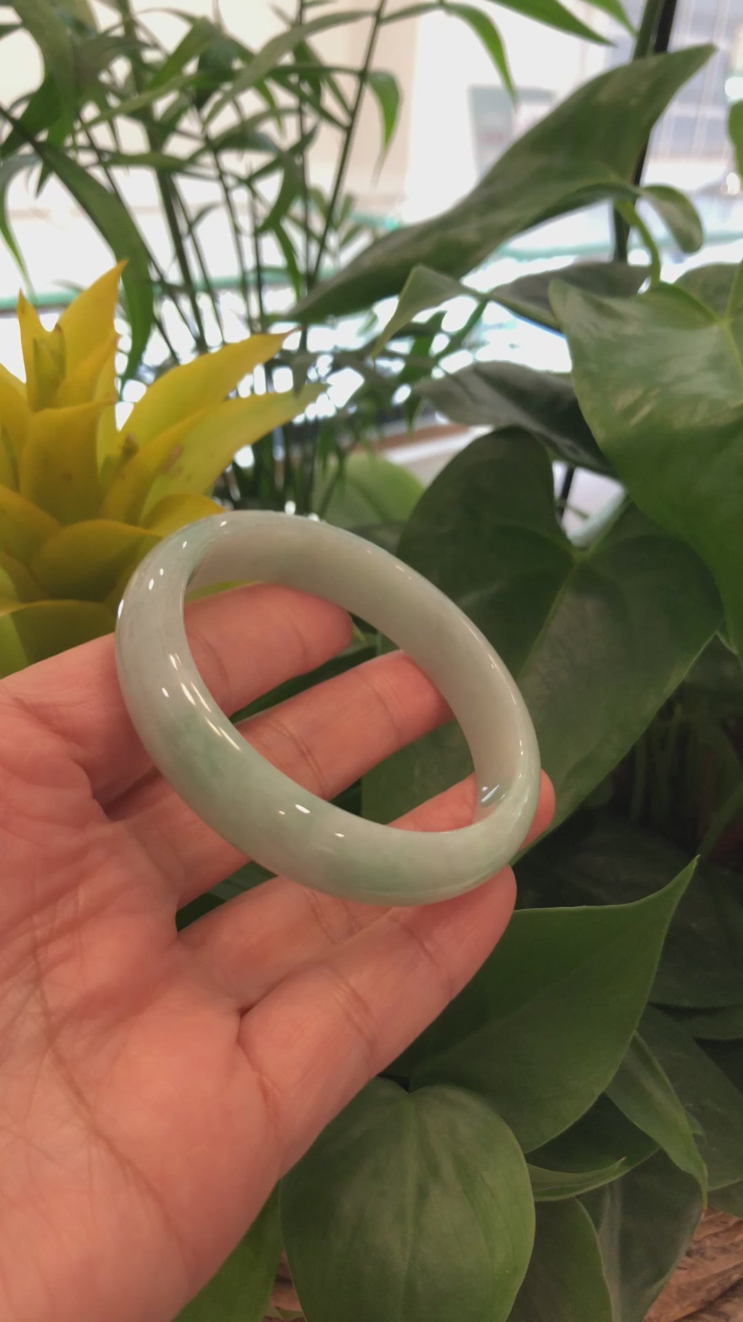 Load and play video in Gallery viewer, RealJade® Classic Green Natural Jadeite Jade Bangle (58.93 mm )#561
