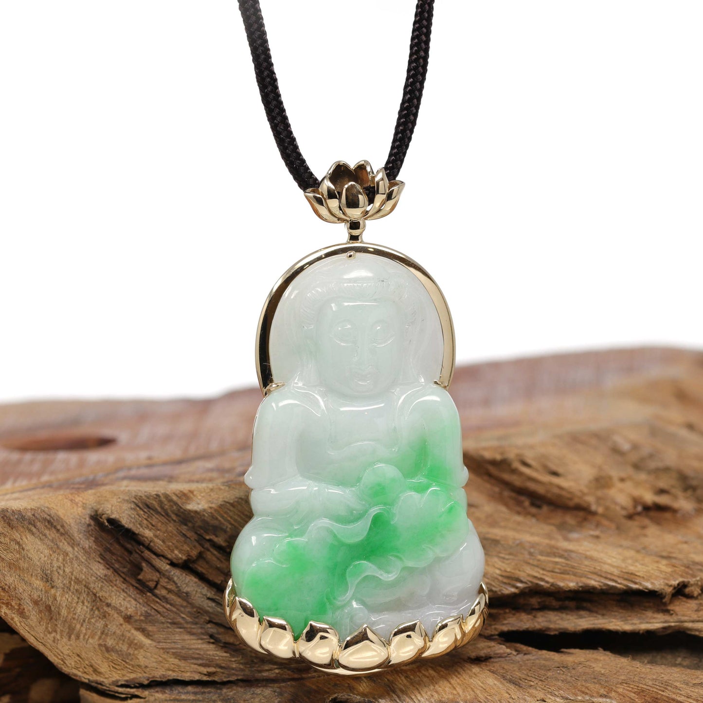 Load image into Gallery viewer, RealJade-jewelry-Guan-Yin-Necklace-natural-Jadeite-Jade-Jewelry-Happy-Valley-Oreog-97086-4
