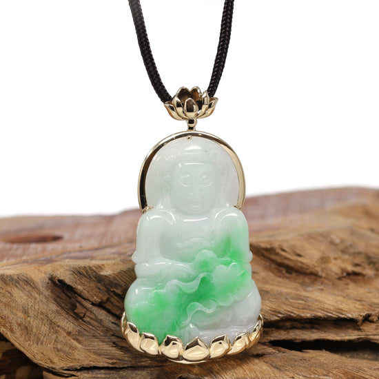 Load image into Gallery viewer, RealJade-jewelry-Guan-Yin-Necklace-natural-Jadeite-Jade-Jewelry-Happy-Valley-Oreog-97086-4
