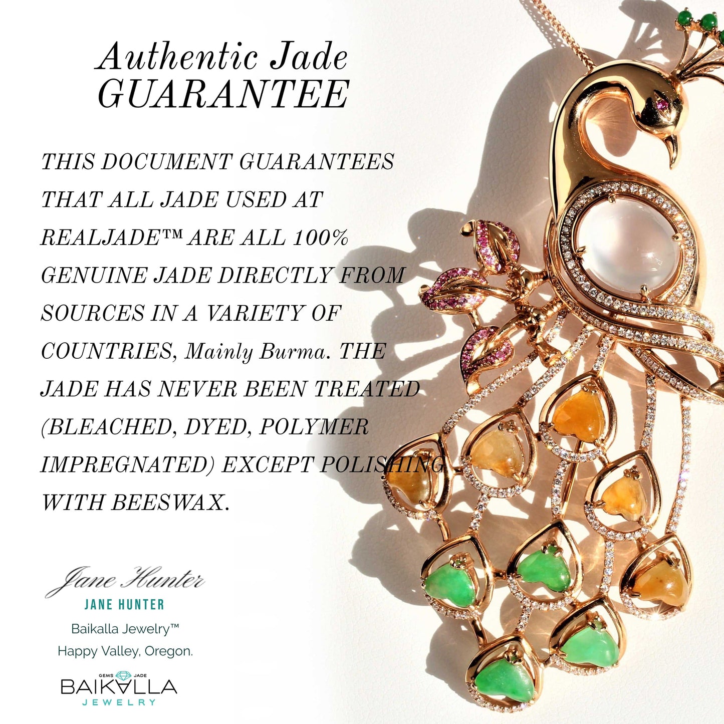 RealJade® "Alexandra" 14k Rose Gold & Genuine Imperial Jadeite Pendant Necklace