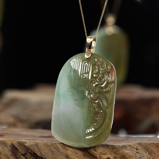 RealJade Co. RealJade Co. High-End Genuine Jadeite Jade Dragon Pendant Necklace ( Collectibles )