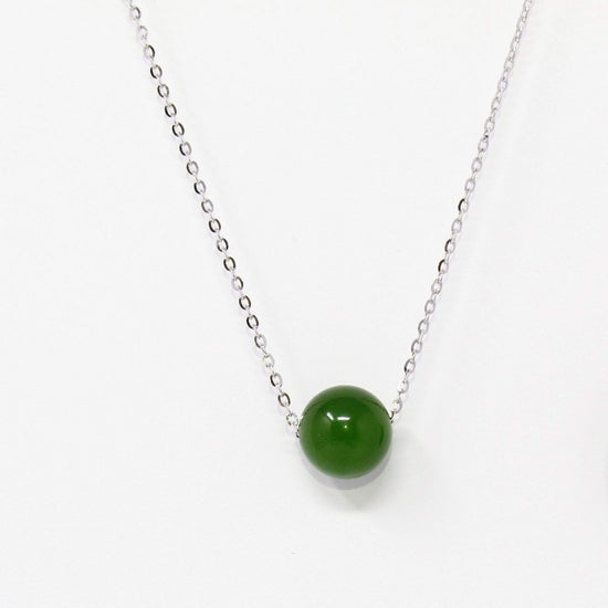 Natural Nephrite Jade Bead Necklace