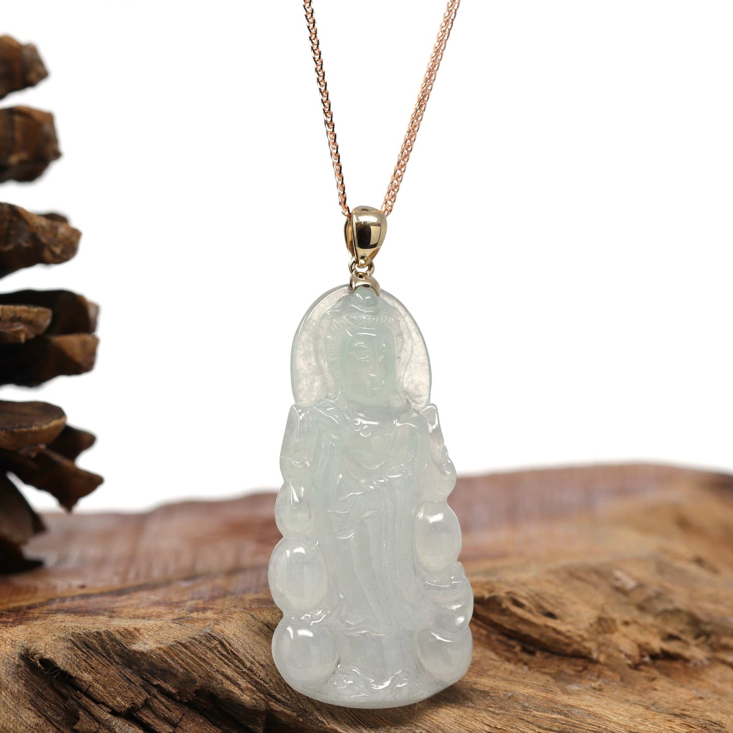Load image into Gallery viewer, Ice-Guan-Yin-Necklace-RealJade-Jewelry-Happy-Valley-Oregon-97086-4
