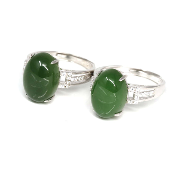 Load image into Gallery viewer, RealJade™ Natural Jadeite, Nephrite Jade Jewelry. Authentic, Grade-A Jade
