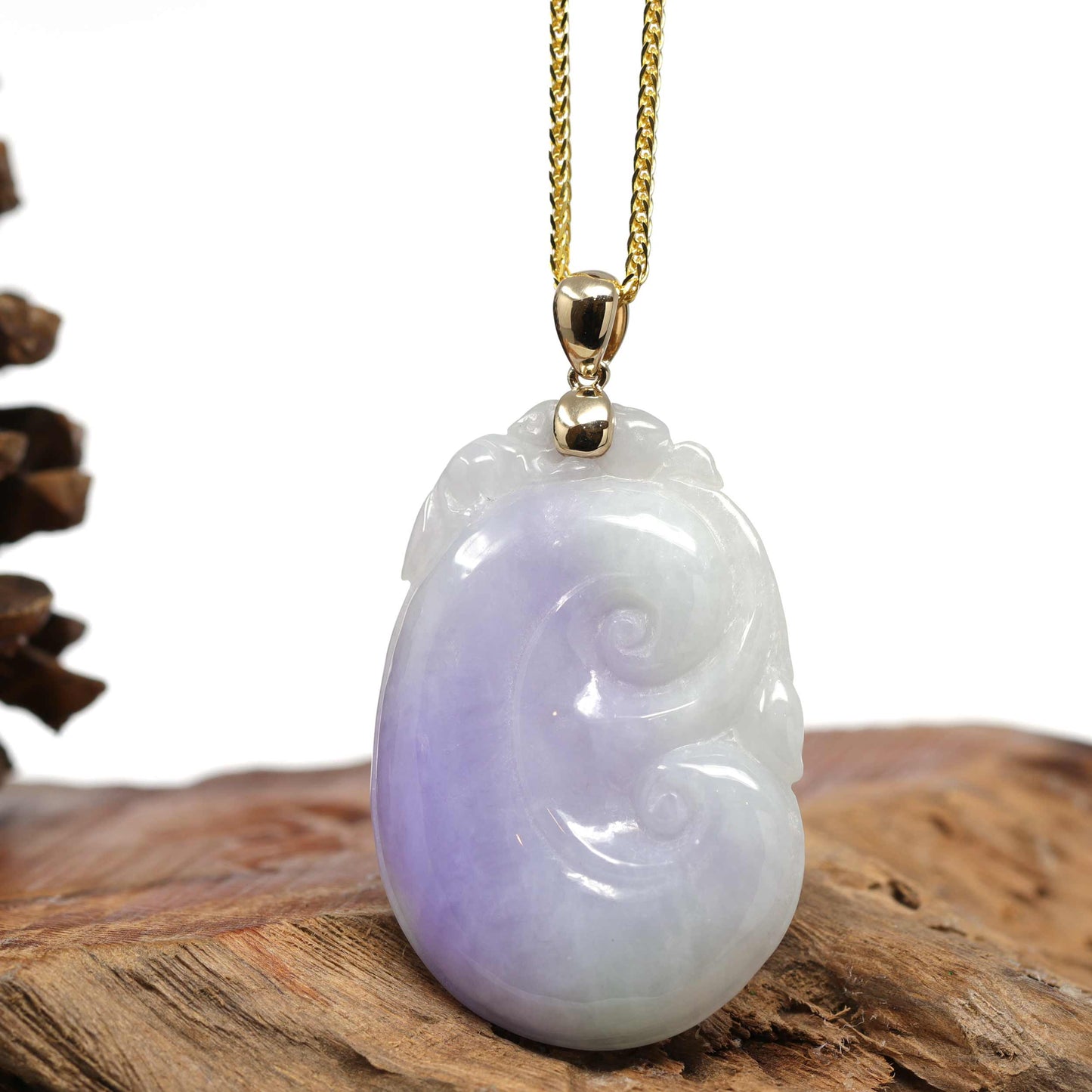Lavender Jade Pendant - Safety Coin (PE377) – All About Jade